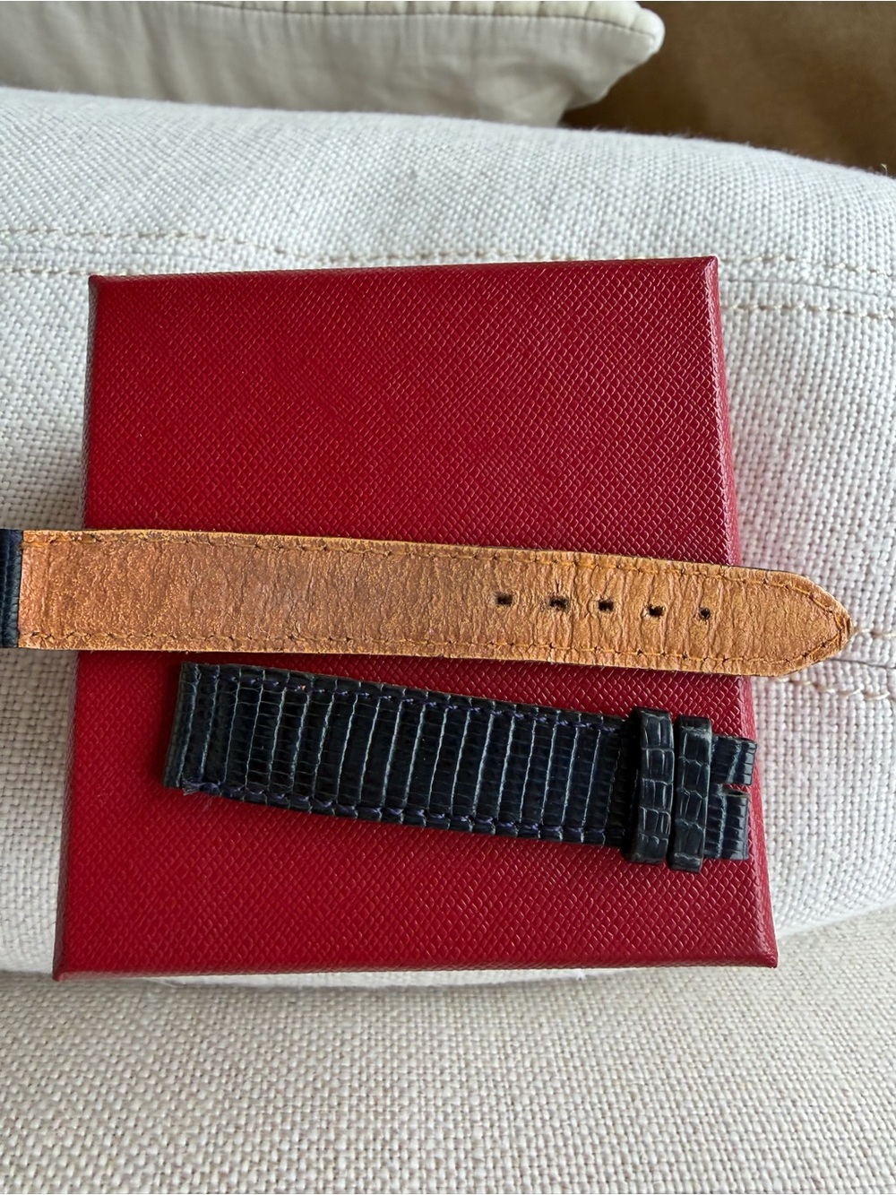 CARTIER watch replacement Lizard tank bands from Paris - Picture 6 of 9